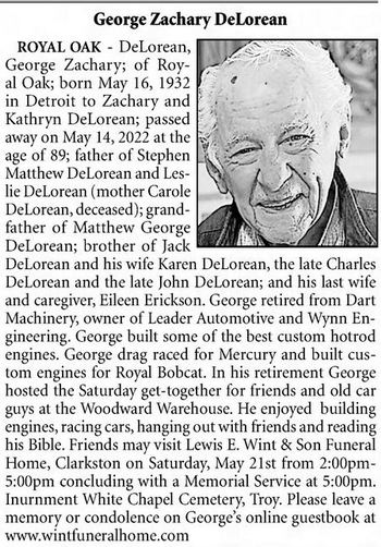 Royal Pontiac - May 20 2022 George Delorian Passes Away